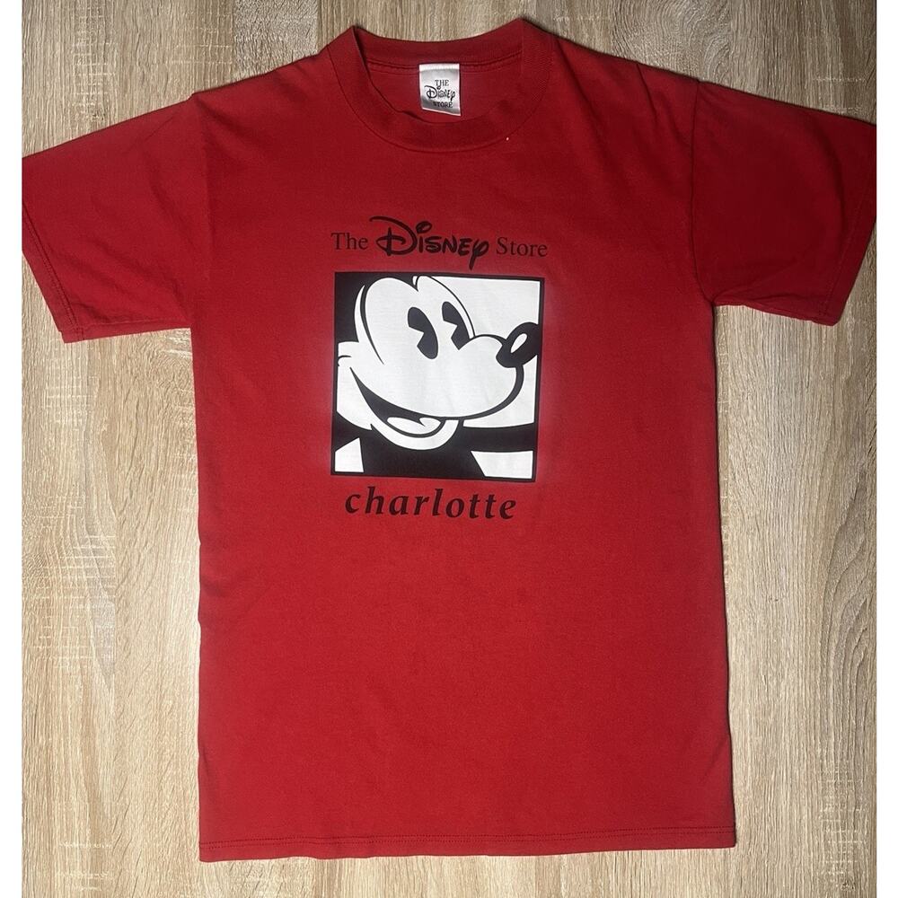 Retro Mickey Mouse Charlotte The Disney Store Red TShirt M